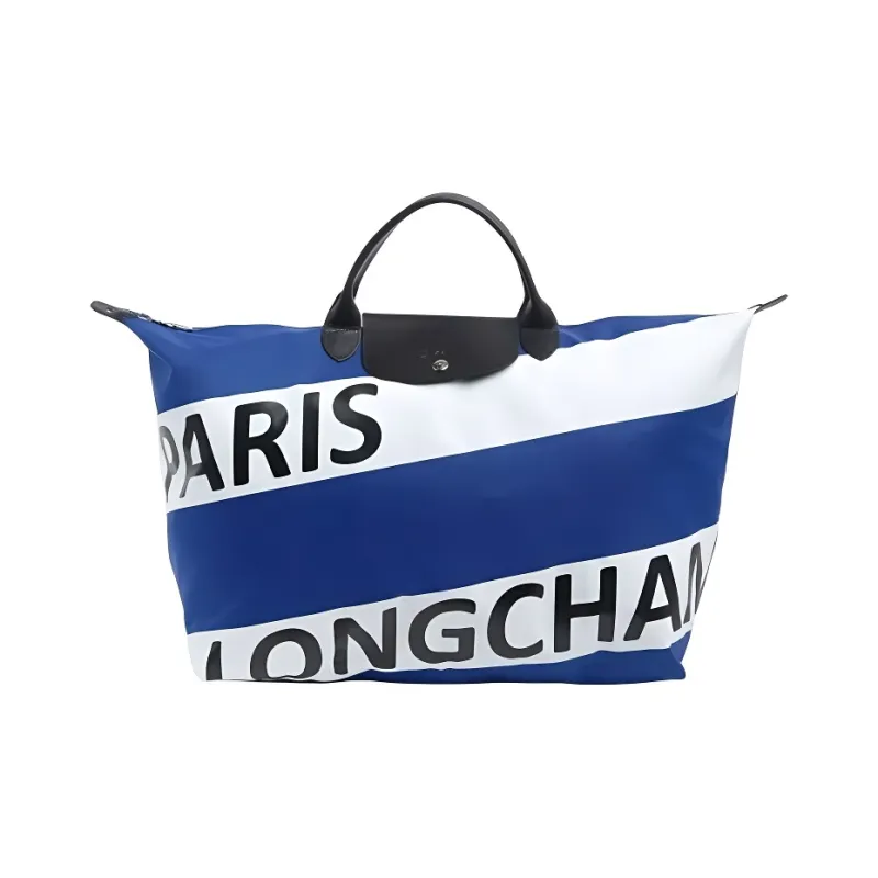 LONGCHAMP Le Pliage Canvas Handbag Tubas Unisex Blue, White, Multicolor-1