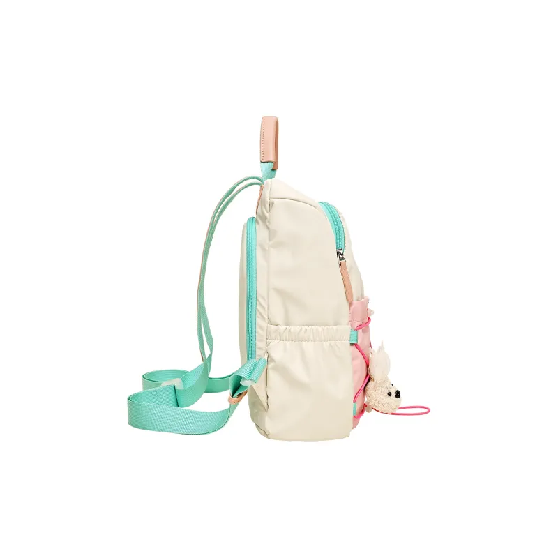 TOUTOU Fabric Backpack Regular Women's Cream White-6