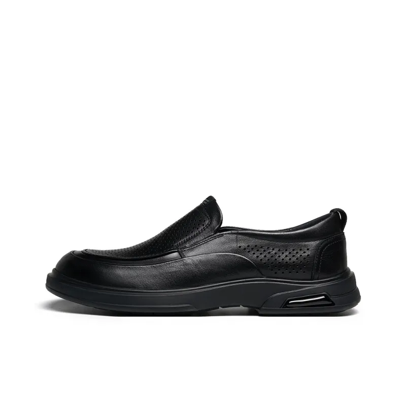 HLA Men's Casual Shoes Men Low Top Black-0