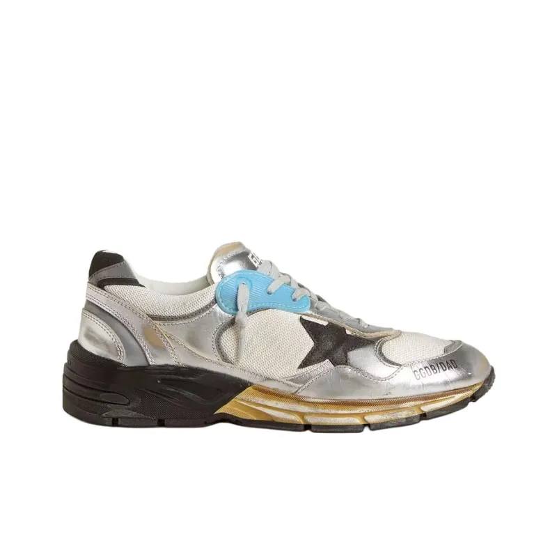 Golden Goose Dad Star Low Top Casual Shoes Men's Silver-1