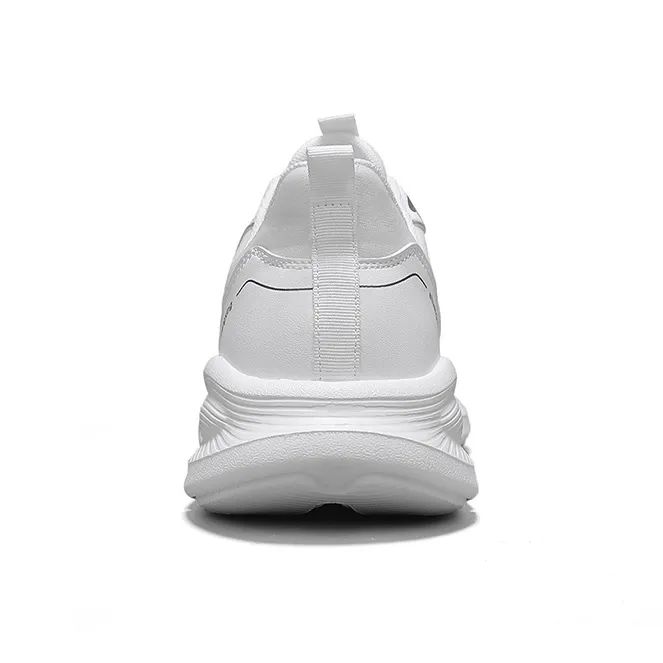 Binary Cushioning, Rebound, Lightweight, Anti slip Low Top Running Shoes Men's White-3