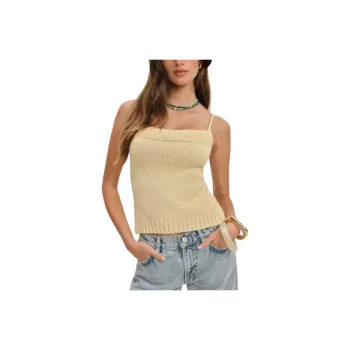 REFORMATION Elsie Cotton Backless Sweater Camisole Women's