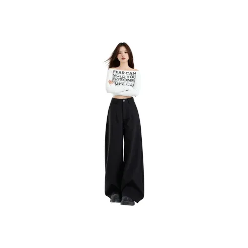 YINLEI Suit Trousers Women's Black