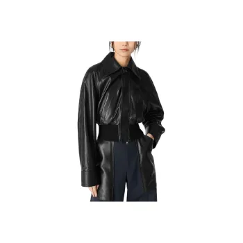 Bottega Veneta SS25 Leather Jacket Women's Black