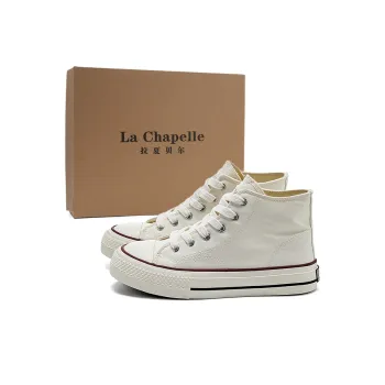 La Chapelle Abrasion Resistant High Top Canvas Shoes Women's Beige