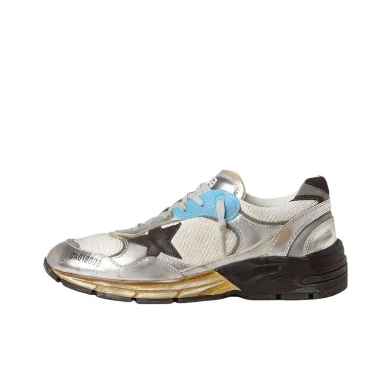 Golden Goose Dad Star Low Top Casual Shoes Men's Silver-0