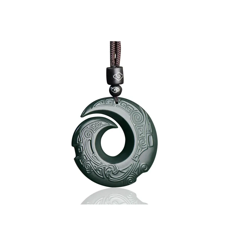 KUNYUYAO Hetian Jade Pendants Green Jade Unisex-0