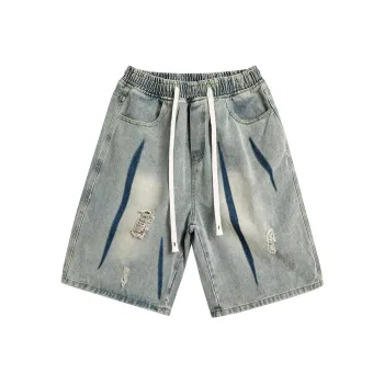 MIIOW Denim Shorts Unisex Vintage Blue
