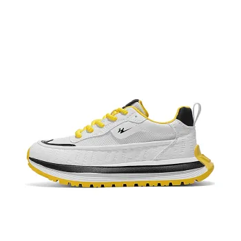 Binary Breathable Height Increase Low Top Casual Shoes Men's White Yellow