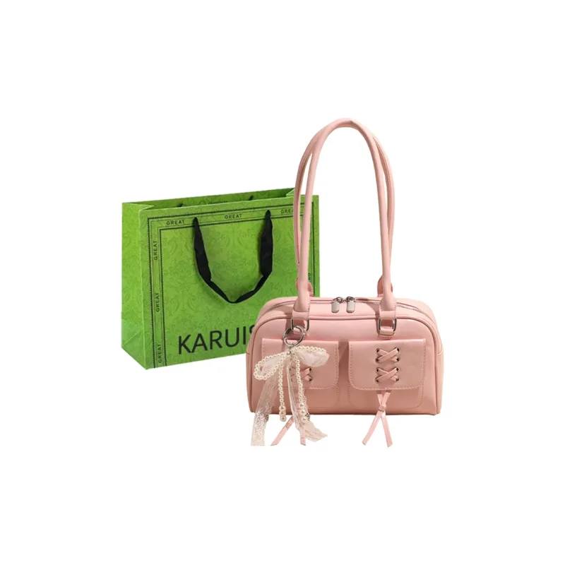 KARUISHA PU Shoulder Bag Women's White/Pink/Yellow/Black-4