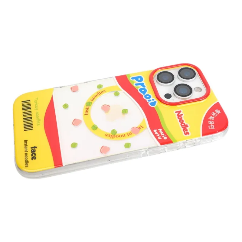 Sopi Acrylic Material Laser Korea Noodle Phone Cases Compatible With IPhone 16/15 Pro Max/Apple 13/14 Pro/Max-7