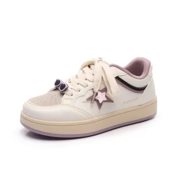 Feiyue Girly Heart Series Abrasion Resistant, Breathable, Lightweight Low Top Casual Shoes Women's Purple