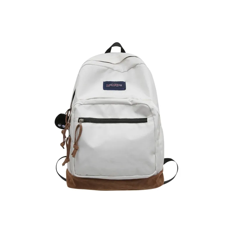 WICKBUEN Nylon Backpack Regular Unisex Ecru/Black/Red/Dark Blue-0