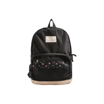 Kewuku Nylon Fabric Backpack Regular Unisex Black. Yellow. Blue. Green. Pink.