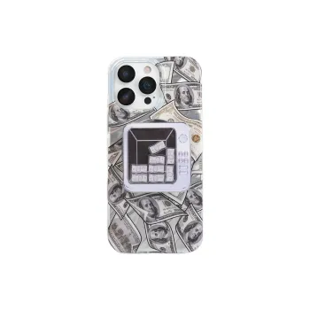 Sopi Acrylic Material Dollar Bill Magnetic Stand Phone Cases Compatible With IPhone 16/15 Pro Max/Apple 13/14 Pro/Max