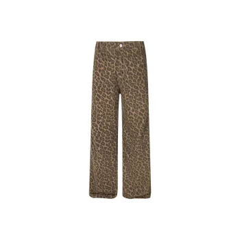 YINLEI Casual Pants Unisex Leopard Print