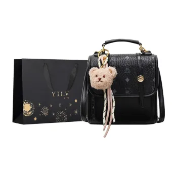 Yi Brigade PU Backpack Regular Women's Black/Ecru/Pink/Coffee