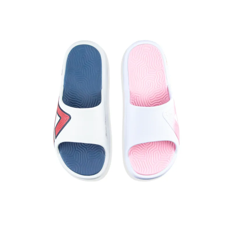 PEAK Tai Ji1.0 Slip Resistant Abrasion Resistant Cushioning Slide Slippers Unisex Blue Pink Mismatched-2
