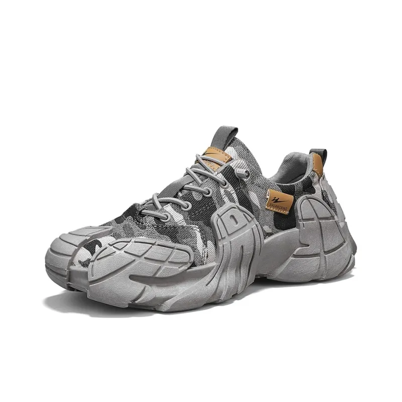 Binary Cushioning Coverage And Abrasion Resistant Low Top Casual Shoes Men's Gray-5