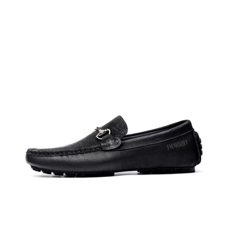 Dunnu Gommino Loafers Men's Black-0