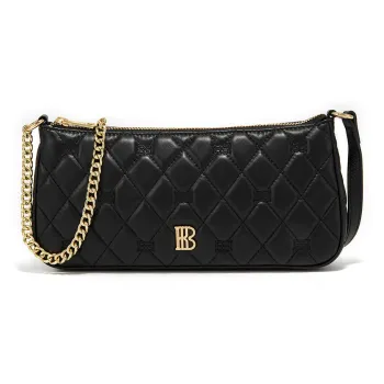 BOSSSUNWEN Cow Leather Shoulder Bag Women's Black