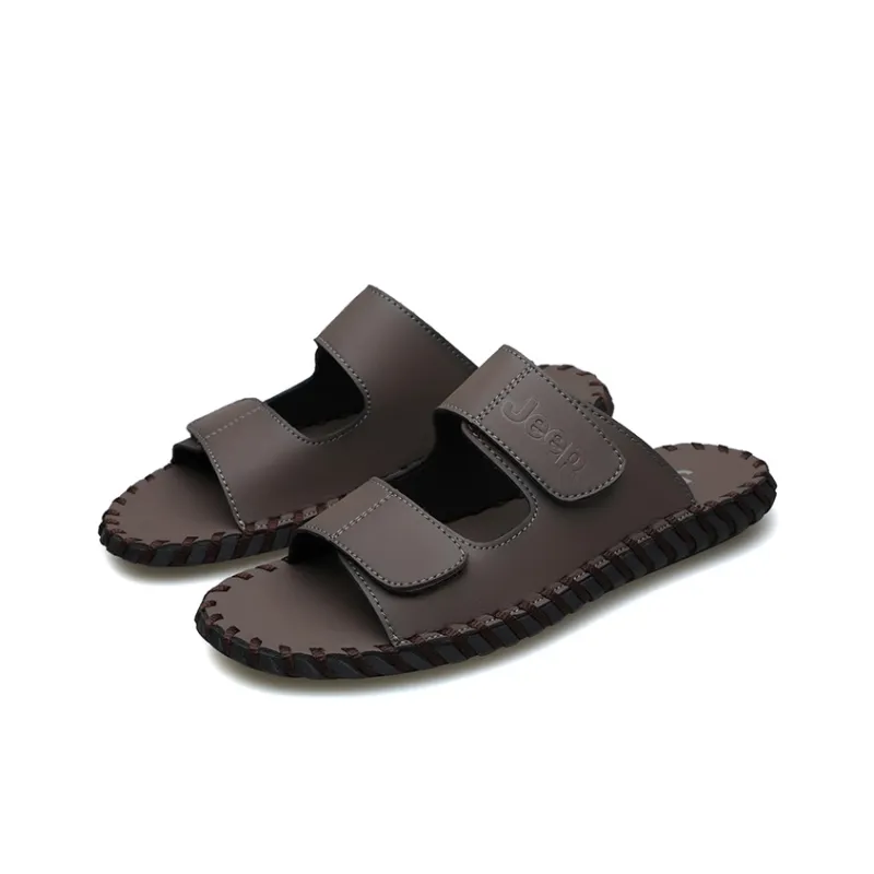 Jeep Rubber Sole Slip Resistant Abrasion Resistant Slide Slippers Men's-14