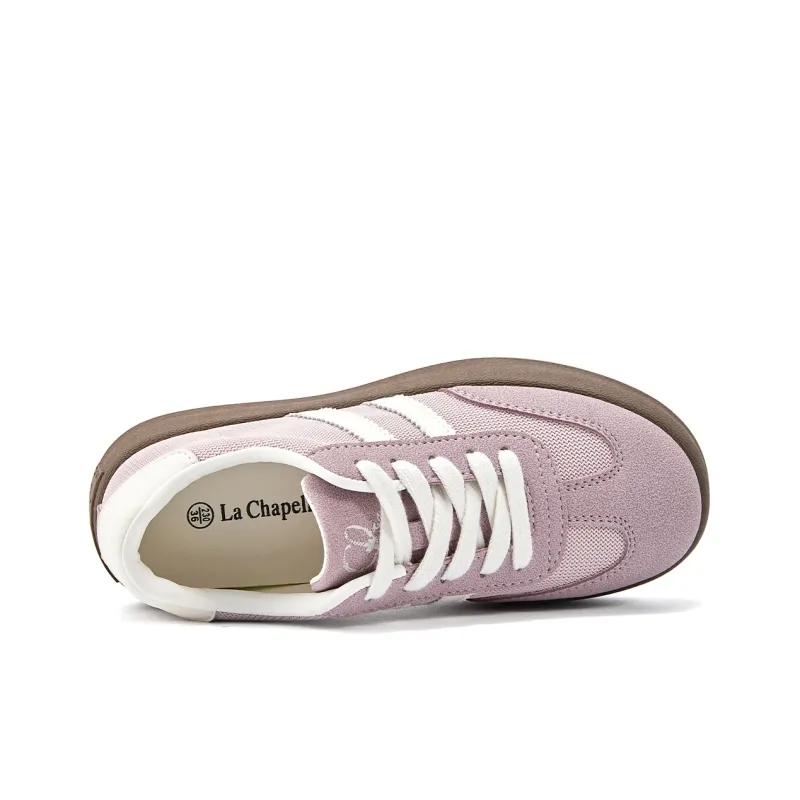 La Chapelle Abrasion Resistant Low Top Skateboard Shoes Women's Purple-3
