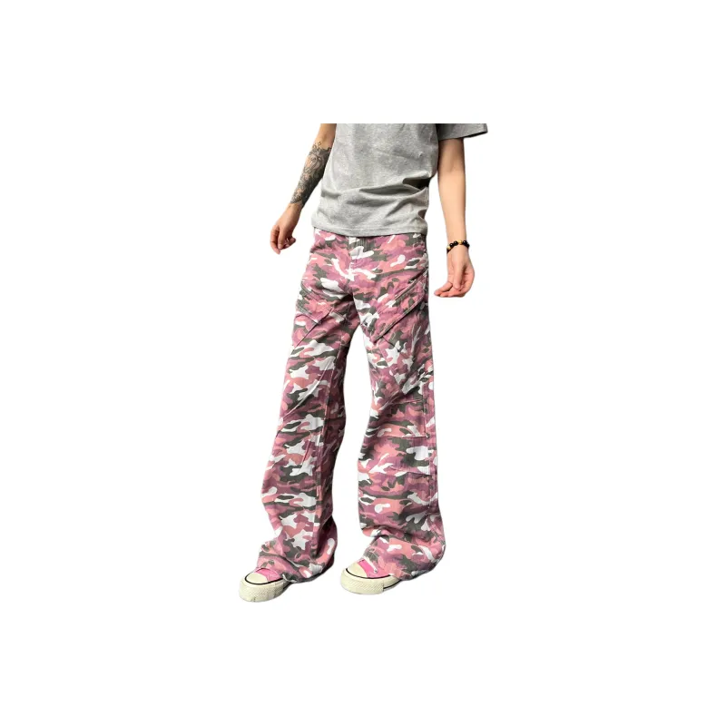 FA2LO Cargo Pants Unisex Pink-0