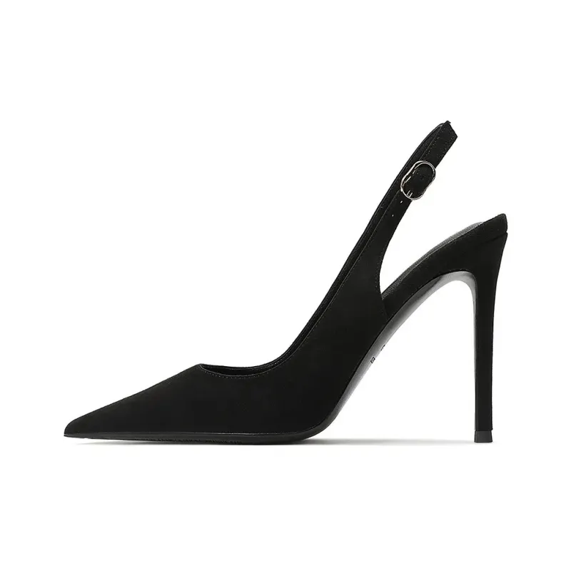 CVOJOO Slim Heel High Heels Women's Black-1