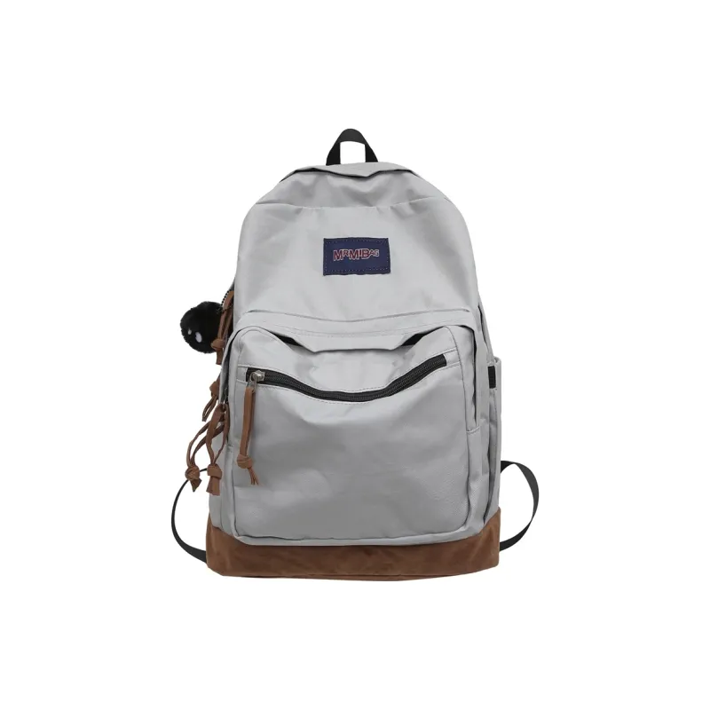 WICKBUEN Nylon Backpack Regular Unisex Ecru/Black/Red/Dark Blue-12
