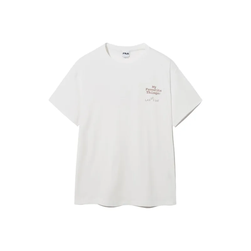 FILA T Shirts Unisex White-0