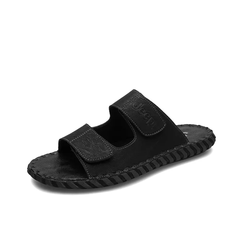 Jeep Rubber Sole Slip Resistant Abrasion Resistant Slide Slippers Men's-7