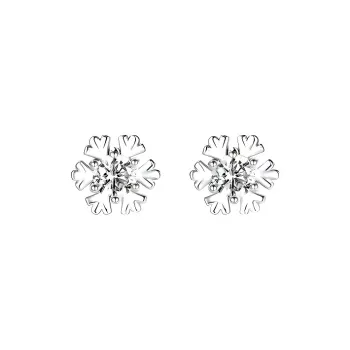 Daisy Dream 999 Fine Silver Stud Earrings Women's