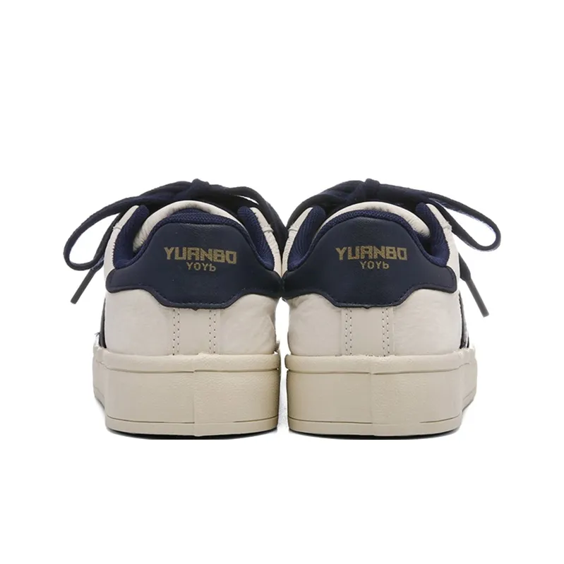 The New Age Family Low Top Skateboard Shoes Women's Beige Blue-3