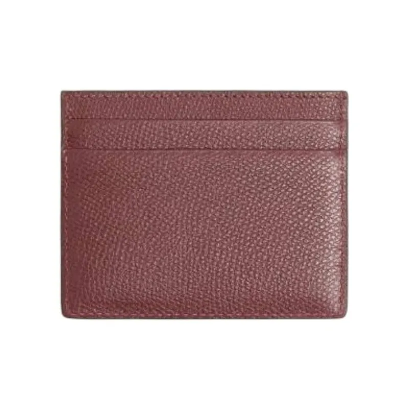 Valentino GARAVANIVlogo Calfskin Card Holder Men's Brown-1
