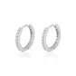 [1 Pair]10mm Zirconia Hoop Earring[Suitable for Earlobes]