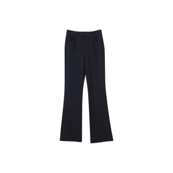 Late White Casual Pants Women's Dark Blue