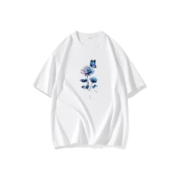 FAIRWHALE Drop Shoulder Sleeve T Shirt Women's