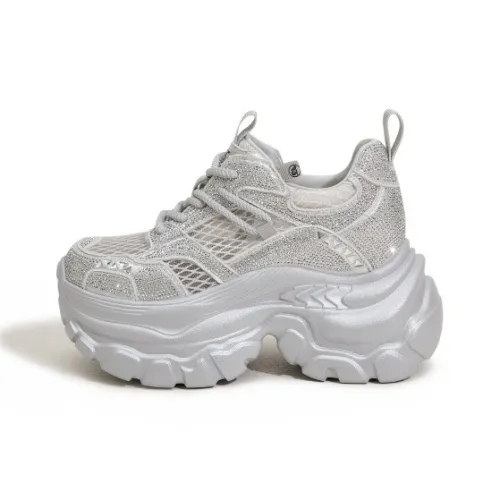 Milan Love Song Shock Absorbers With Slip Resistant And Abrasion Resistant Properties Low Top Chunky Sneakers Women's