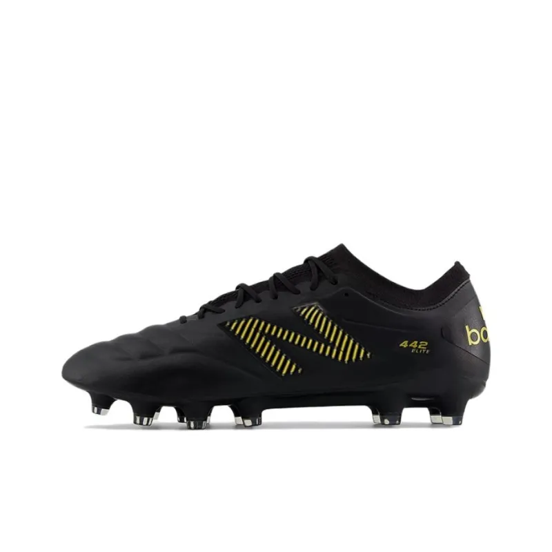 New Balance 442 V2 Anti Slip Wear Resistant Soccer Shoes Men's Black Gold-0