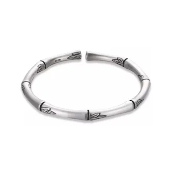 YUOFFICIAL 999 Fine Silver Bangles Unisex