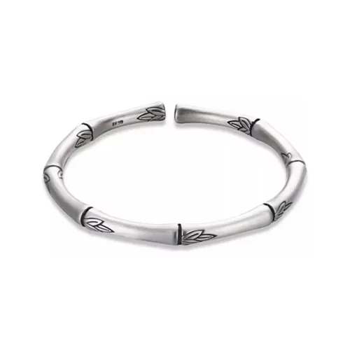 YUOFFICIAL 999 Fine Silver Bangles Unisex