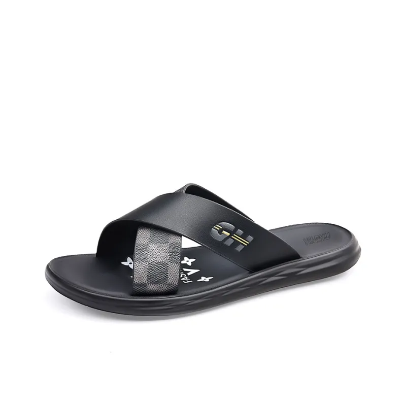 Eminu Rubber Sole Abrasion Resistant Slide Slippers Men's-5