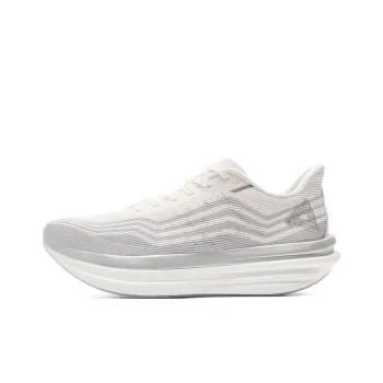 PEAK Cushioning Rebound Abrasion Resistant Slip Resistant Low Top Running Shoes Men's Ivory Gray