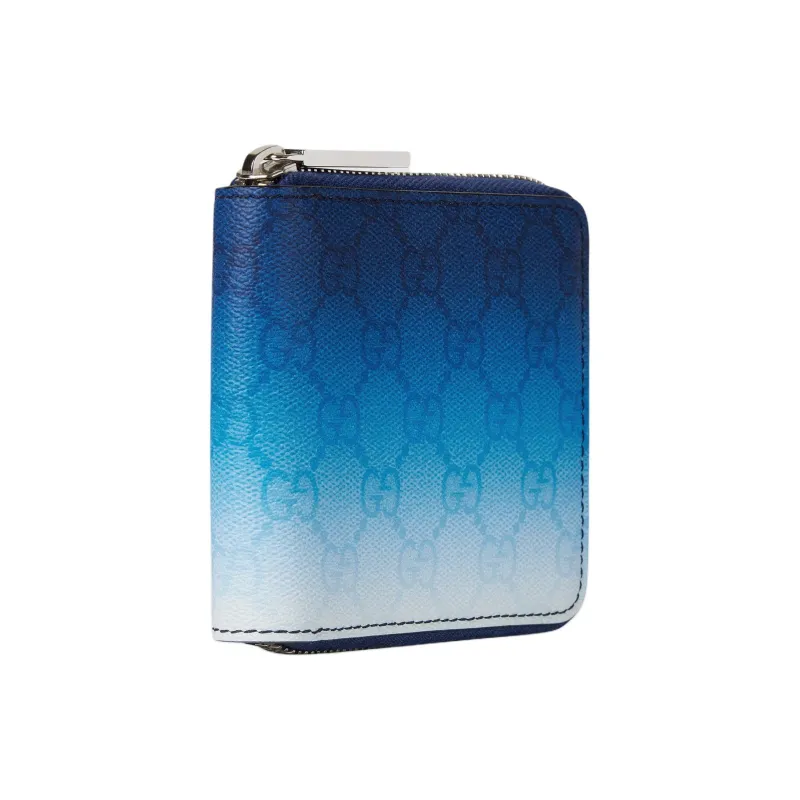 GUCCI Coated Fabric Coin Purse Men's Blue-1