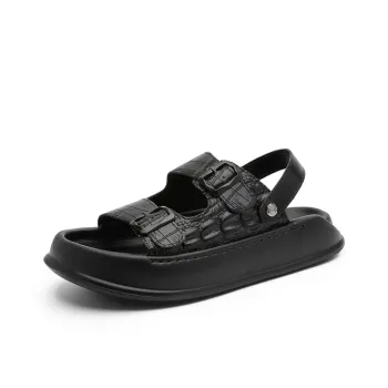 SOBB Beach Sandals Men Black/Brown