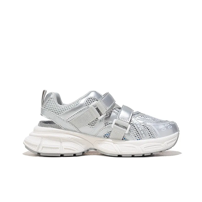 RENBEN Breathable, Height Enhancing, Lightweight River Trekking Shoes Women's Silver-1