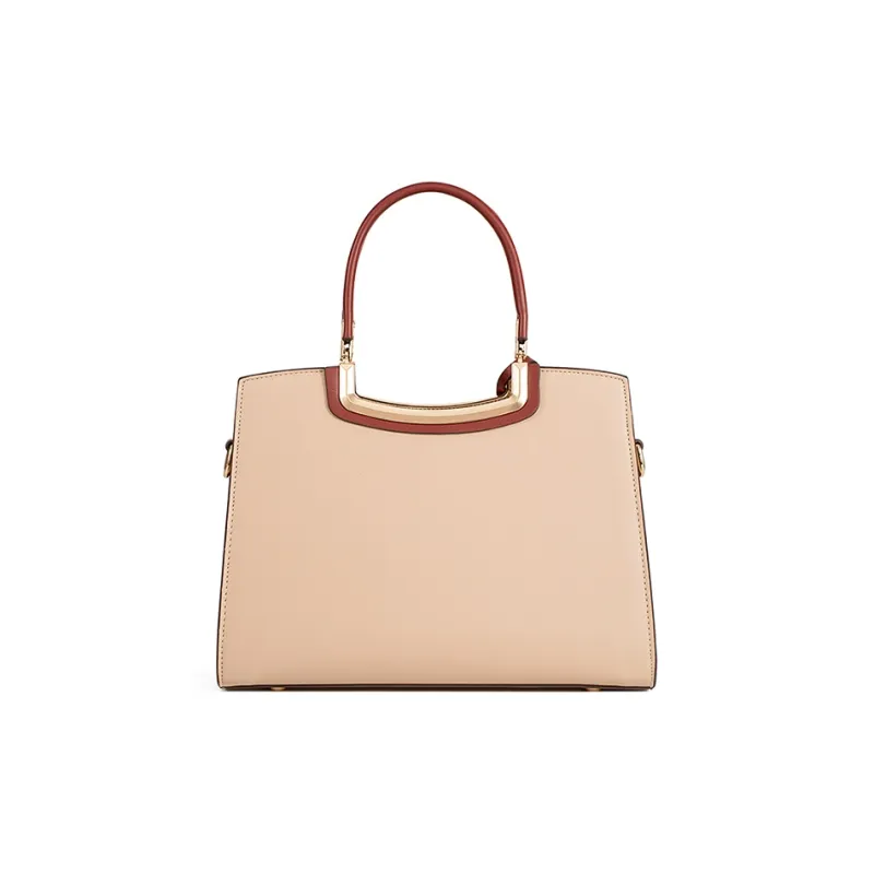 Vigno Synthetic Leather Handbag, One Shoulder, Crossbody Bag Regular Women's Apricot-2
