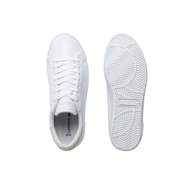 LACOSTE Powercourt 2.0 Wear resistant And Lightweight Low Top Skateboard Shoes Women's White-4