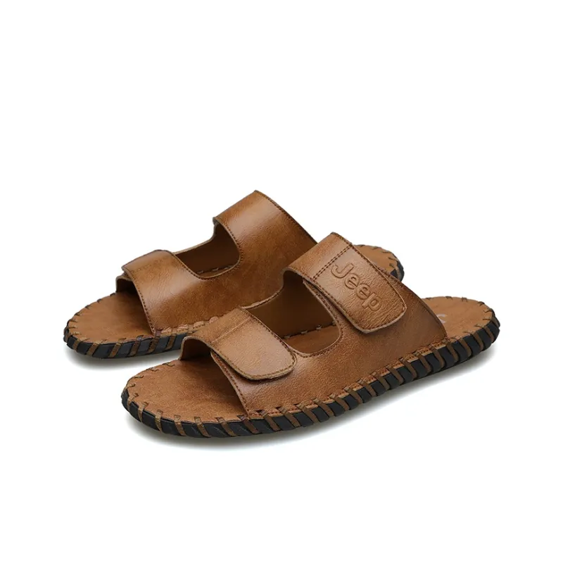 Jeep Rubber Sole Slip Resistant Abrasion Resistant Slide Slippers Men's-2